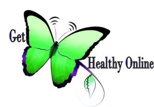 butterfly with Get Healthy Online around it