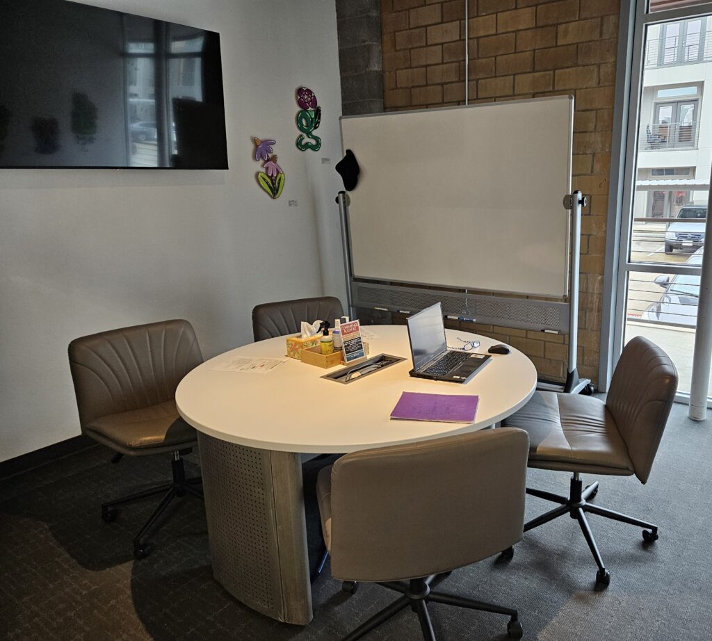 Private meeting room at Denton office for nutrition consultations